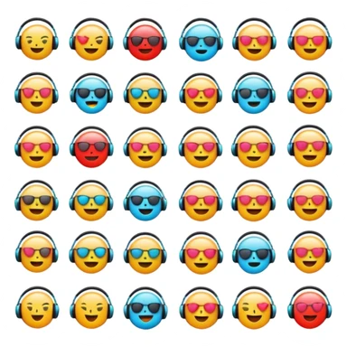 Emoji listen song sticker