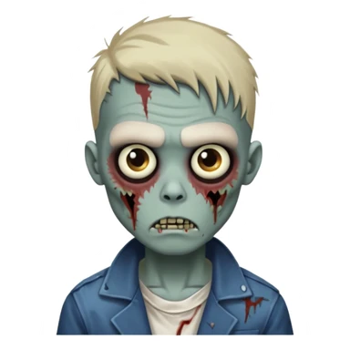 zombie boy with one sided taper hair sticker