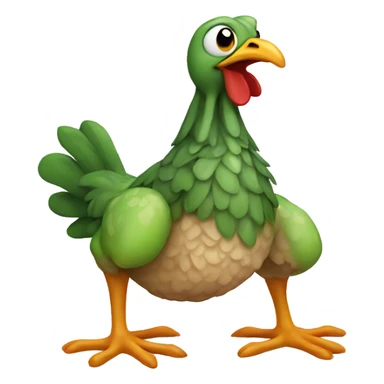Chicken with frog legs sticker