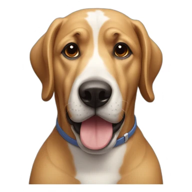 A chocked dog sticker