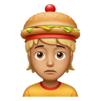 😔 this emoji with a fast over its head sticker