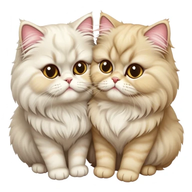Persian cat kiss sticker