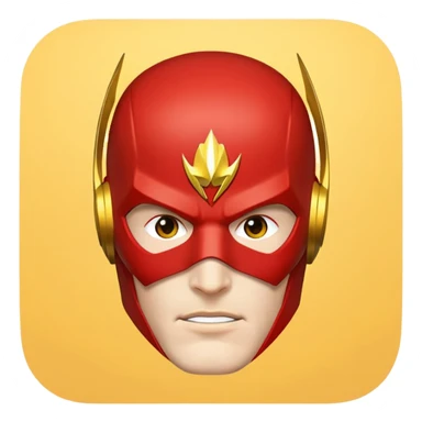 classic Flash superhero face with mask sticker