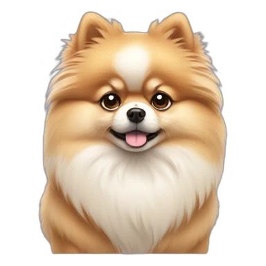 pomeranian white sad sticker