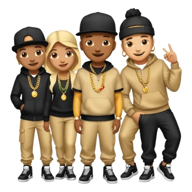 Emoji hip hop sticker