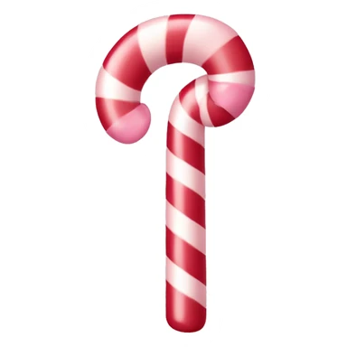 Blush pink candy cane with bow sticker