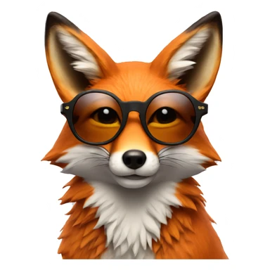 fox wearing 'thug life' sunglasses sticker