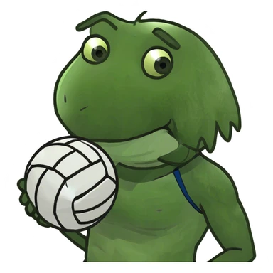 Person with volleyball  sticker