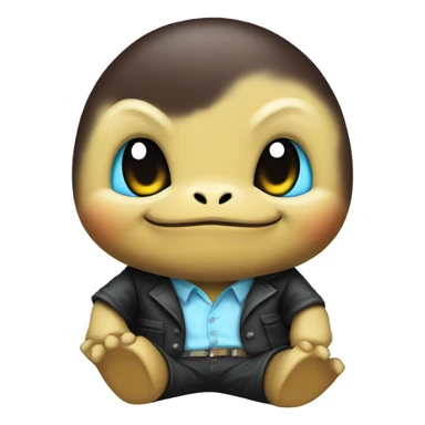 Create a cute gangster squirtle  sticker