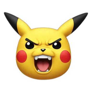 angry pikachu sticker