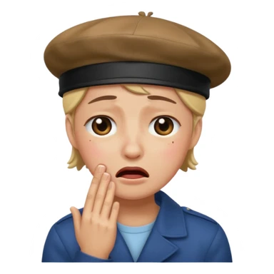 sob with beret sticker