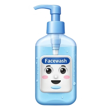 nettoyant visage avec ecriture "nettoyant visage" sticker