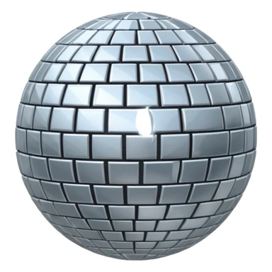 silver disco ball sticker