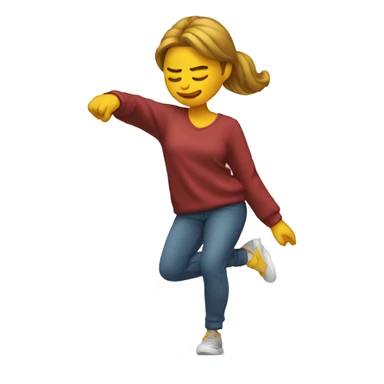 woman dabbing sticker