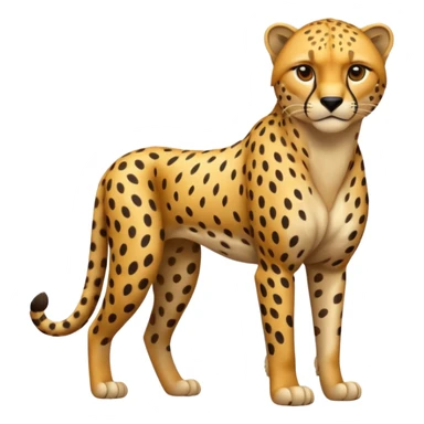 High resolution of a full body cheetah sticker