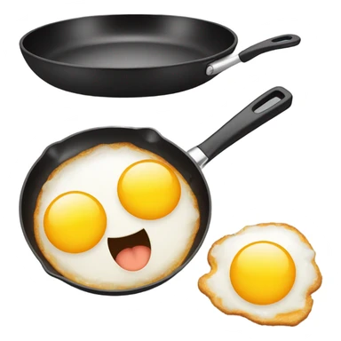 happy egg being cooked sticker