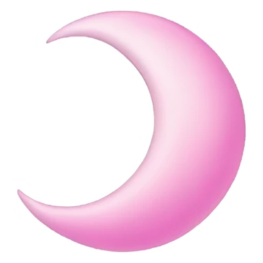 Pink crescent moon with lights  sticker