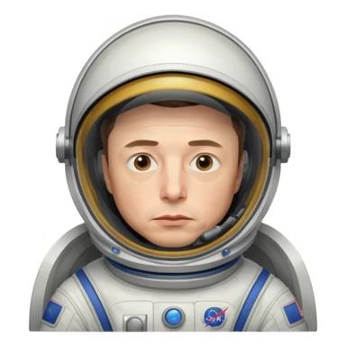 Elon Musk in the space Sad sticker