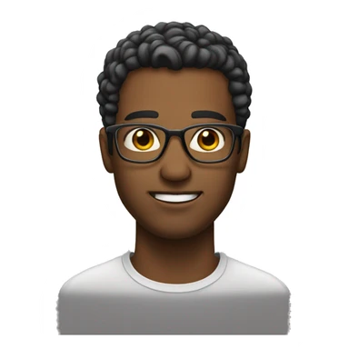 Handsome man with specticle sticker