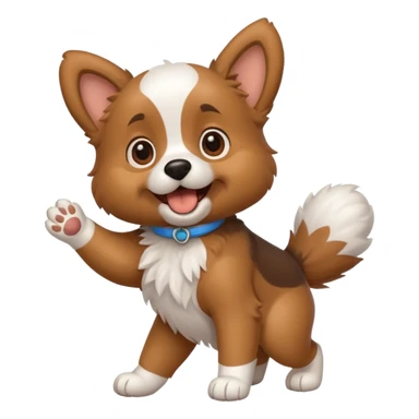 cute dog mid-teleport sticker