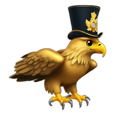 golden imperial eagle with napoleon hat sticker