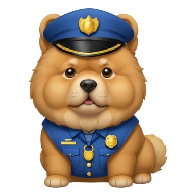 Chow Chow dog as a security guard sticker