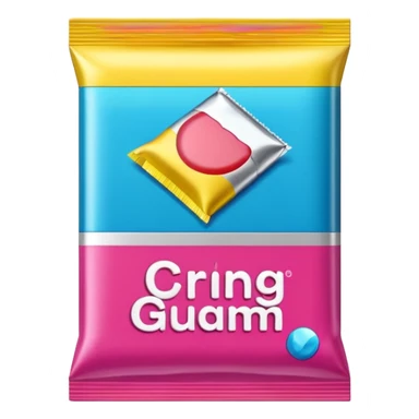 chewing gum packet sticker