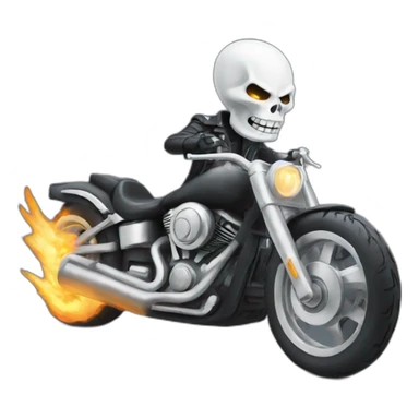 white ghost rider sticker
