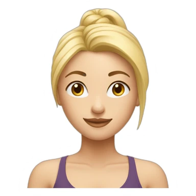 Yoga heart blonde sticker