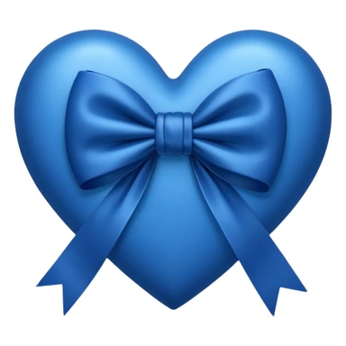 Dark blue heart and bow sticker