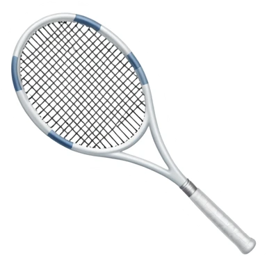 white glass crystal tennis racket sticker