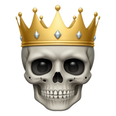 Skull face with a crown silencing sticker