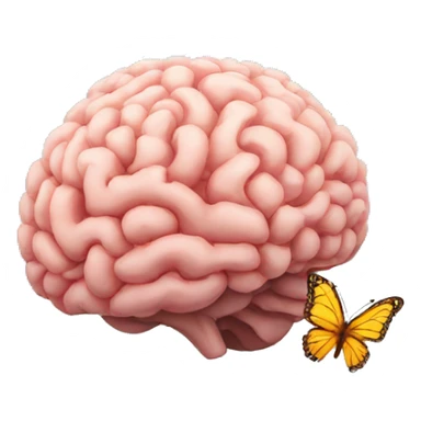 explode brain emoji but with butterflies sticker