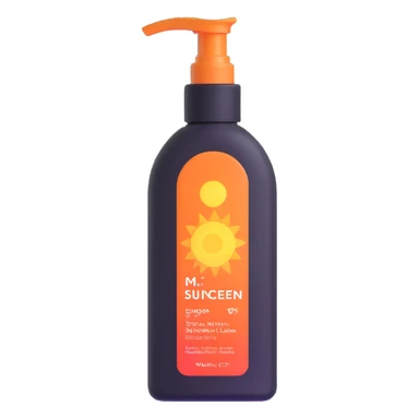 sunscreen lotion bottle sticker