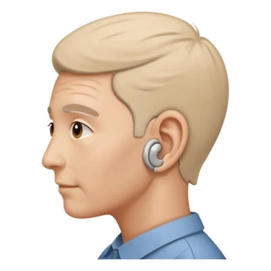 Tapi pakai alat bantu dengar dua duanya warna beinge lengkap sticker