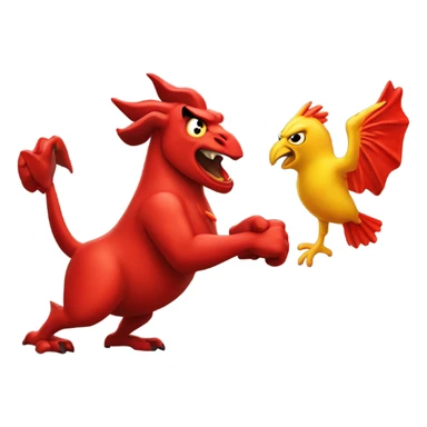 Liverbird punching red devil sticker