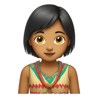 peruvian girl sticker