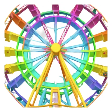 basic rainbow ferris wheel sticker