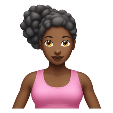 Pink pilates black woman  sticker