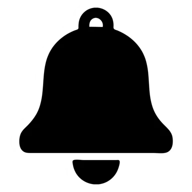 bell icon, filled solid style, bold and easy to recognize sticker