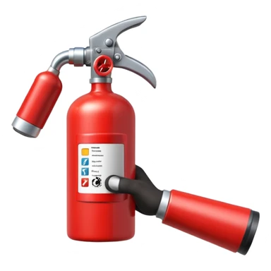 hand holding Fire extinguisher sticker