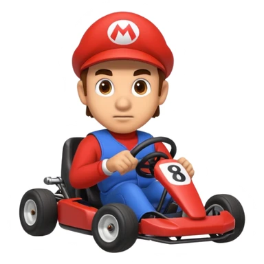 Mario fait du kart sticker