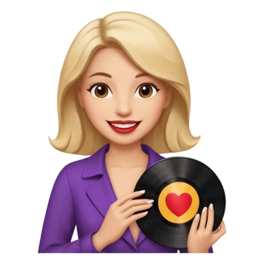 Vinyl Record Collector woman sticker