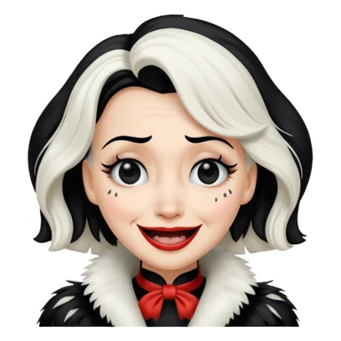 cruella de vil crying of laughter sticker