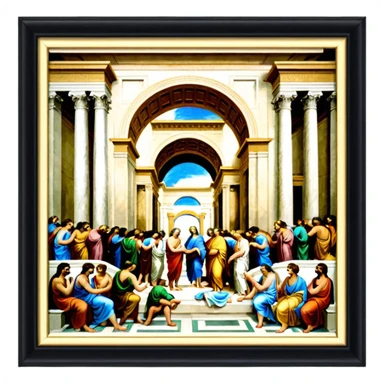 The school of Athens Painting sticker