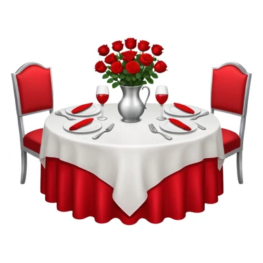 Fine dining restaurant table for two sticker