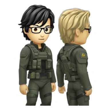Hideo Kojima with Snake metal gear sticker