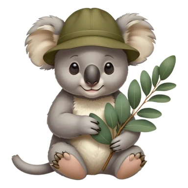 Australian Anzac Koala wearing slouch hat sticker