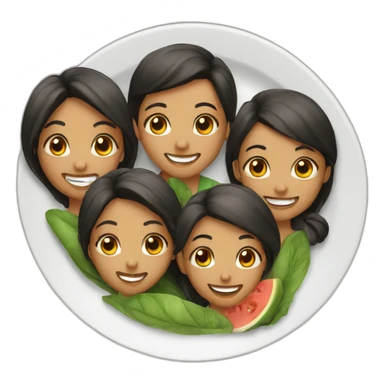 team of cute plate sticker