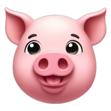 PiG with tiktok written on it  sticker